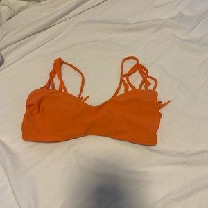 Orange Acacia bikini top